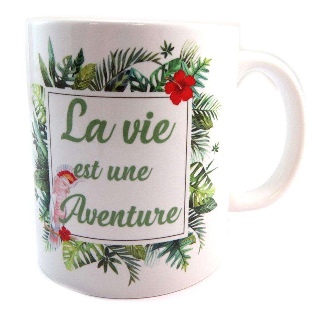 Сокровища Лили [P2677] — Керамическая кружка «Джунгли» (Жизнь — это приключение)